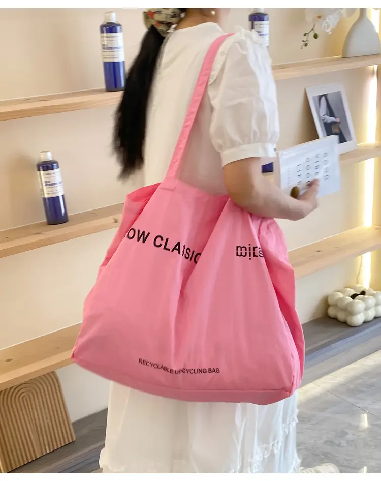 Pink Canvas Shoulder Bag Low Classic Large Capacity — feature 8