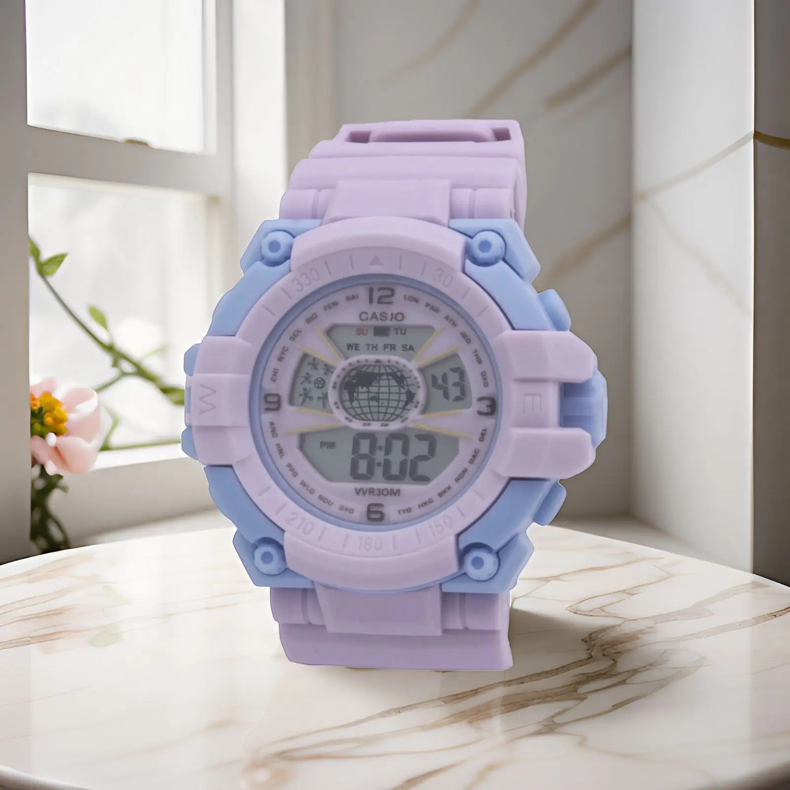 Luminous Kids Digital Watch with Waterproof Ring