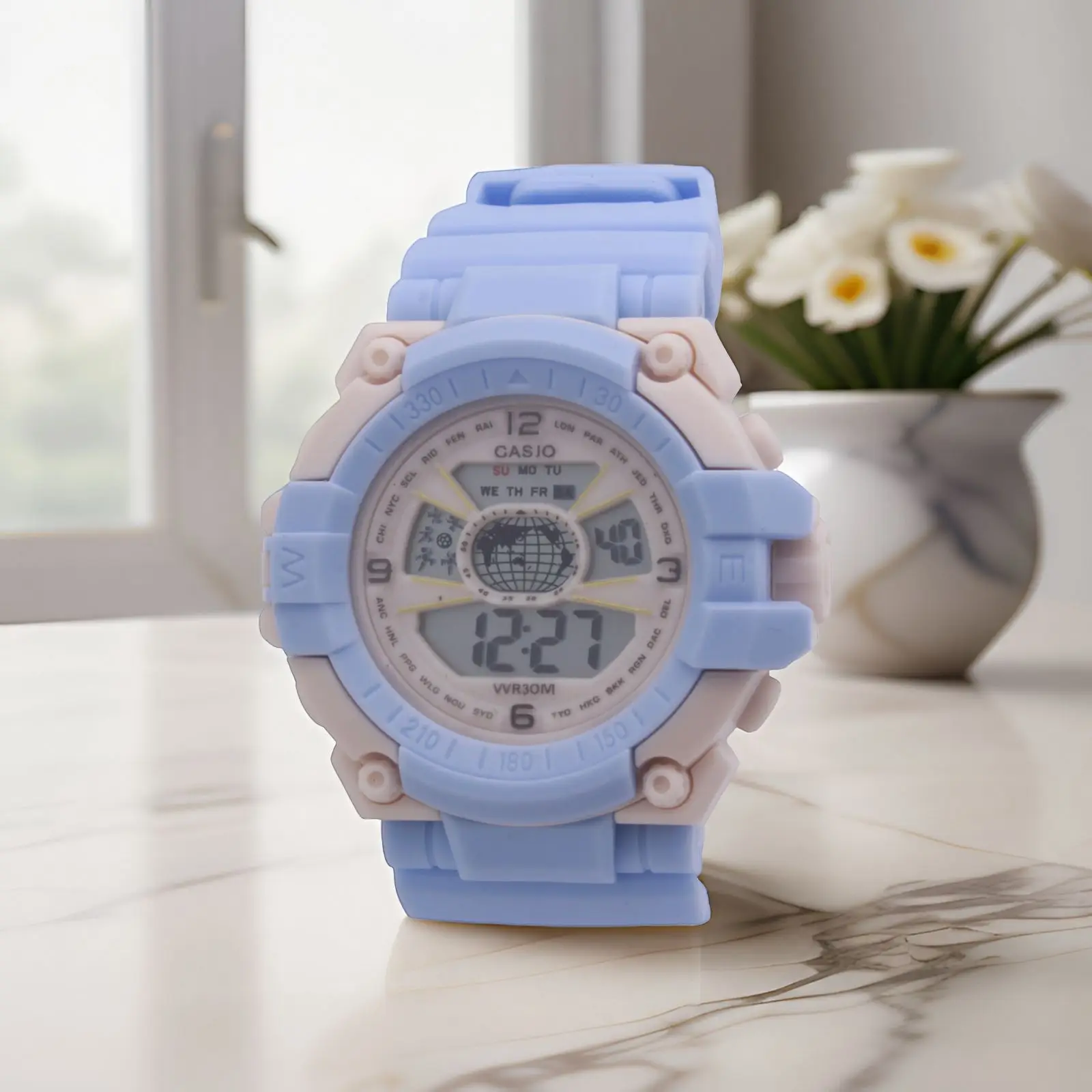 Luminous Kids Digital Watch with Waterproof Ring