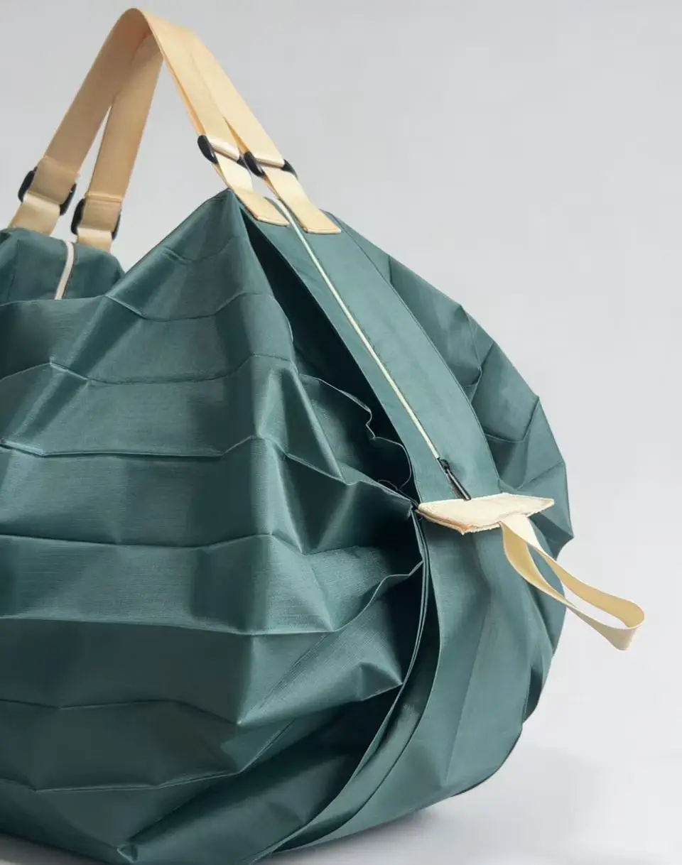 Japanese Floral Travel Bag 210D Green Travel Shoulder — feature 42