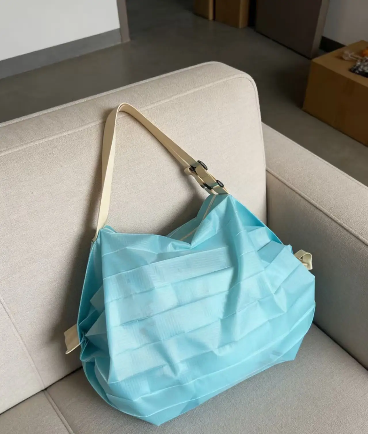 Japanese Floral Travel Bag 210D Green Travel Shoulder — feature 45