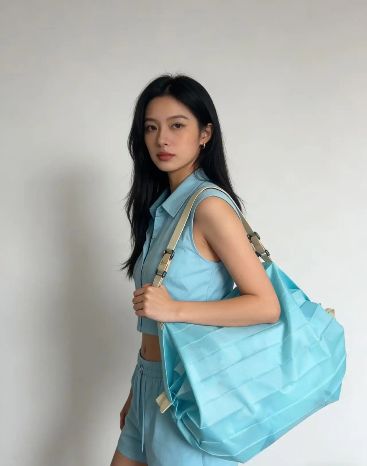 Japanese Floral Travel Bag 210D Green Travel Shoulder — feature 46