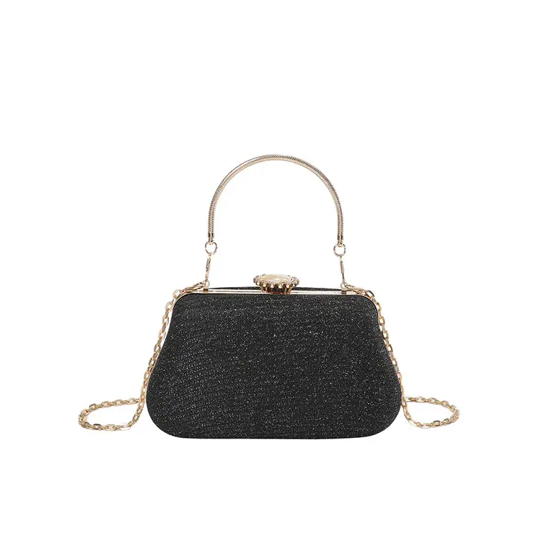 Women's Pink Sparkly Shoulder Bag with Chain Strap - Image 9