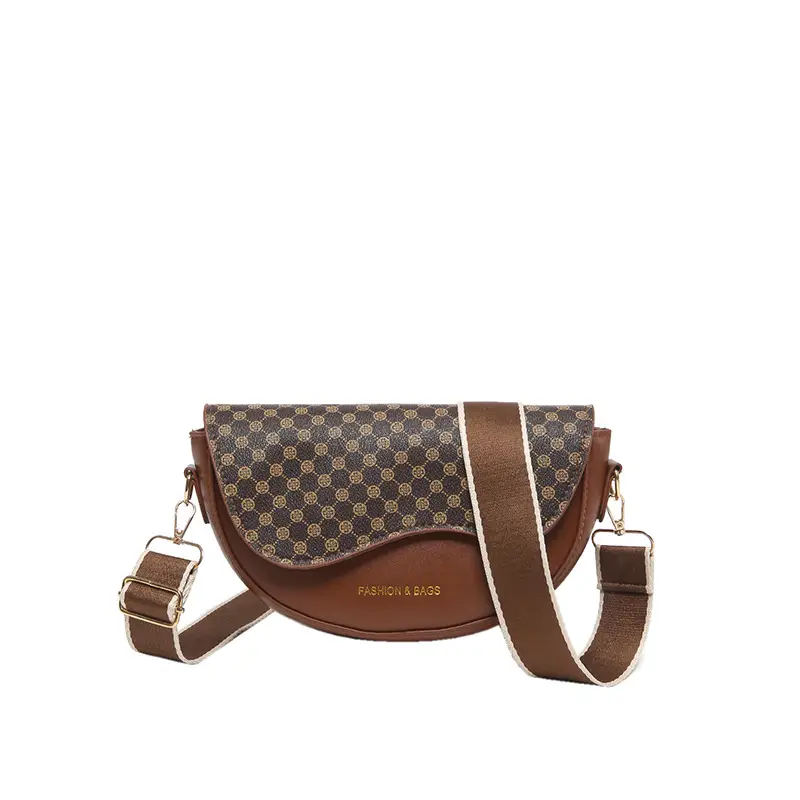 Korean Vintage Leopard Print Saddle Bag for Women - Image 9