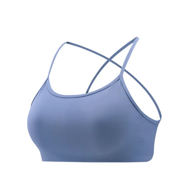 New Foreign Trade Product: Thin Strap Cross-Back Yoga Sports Bra, Large Back Exposure, Quick-Dry Breathable Fitness Bra, Amazon