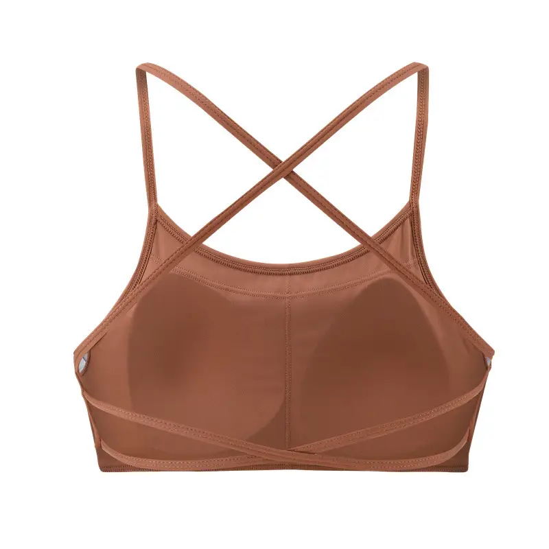 New Foreign Trade Product: Thin Strap Cross-Back Yoga Sports Bra, Large Back Exposure, Quick-Dry Breathable Fitness Bra, Amazon