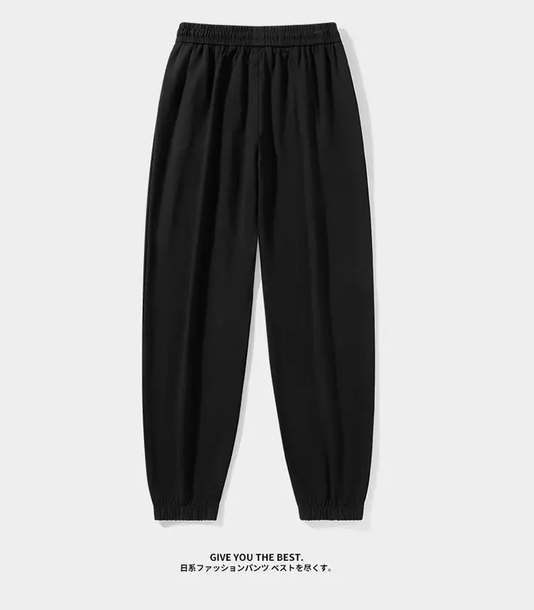 Ultra-thin Summer Thin Pure Cotton Casual Long Pants light gray Loose Straight Pants Men's Sports Pants with Loose Waist — feature 12