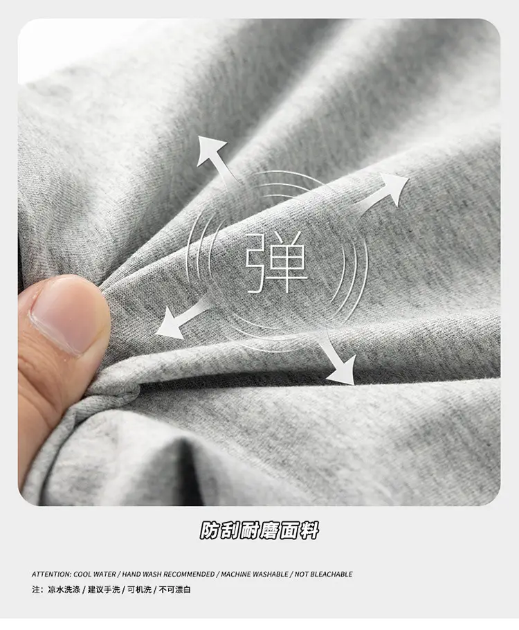 Ultra-thin Summer Thin Pure Cotton Casual Long Pants light gray Loose Straight Pants Men's Sports Pants with Loose Waist — feature 8