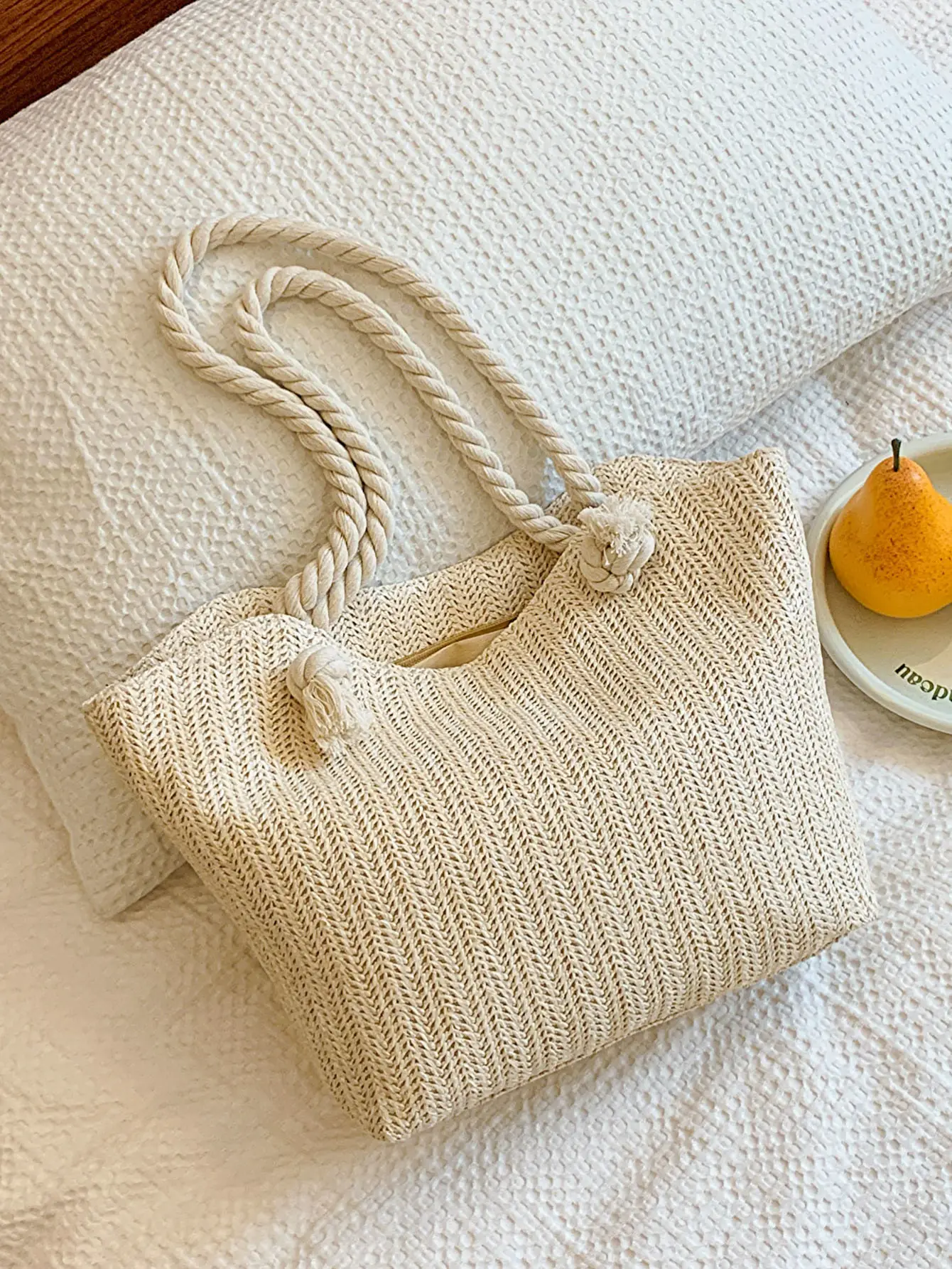 Large Capacity Woven Straw Shoulder Bag 2024 - Image 4