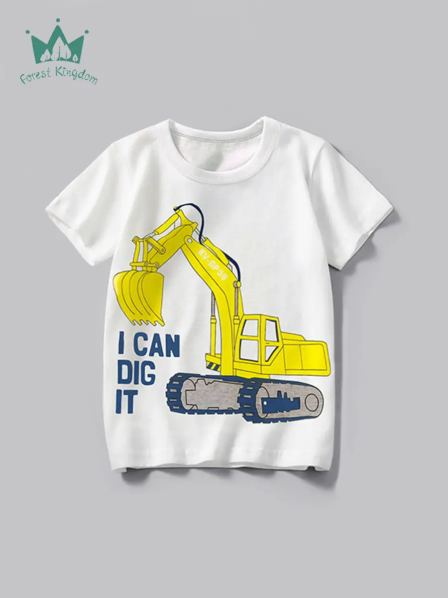 White Cotton T-Shirt for Boys Baby Summer Wear - Image 2