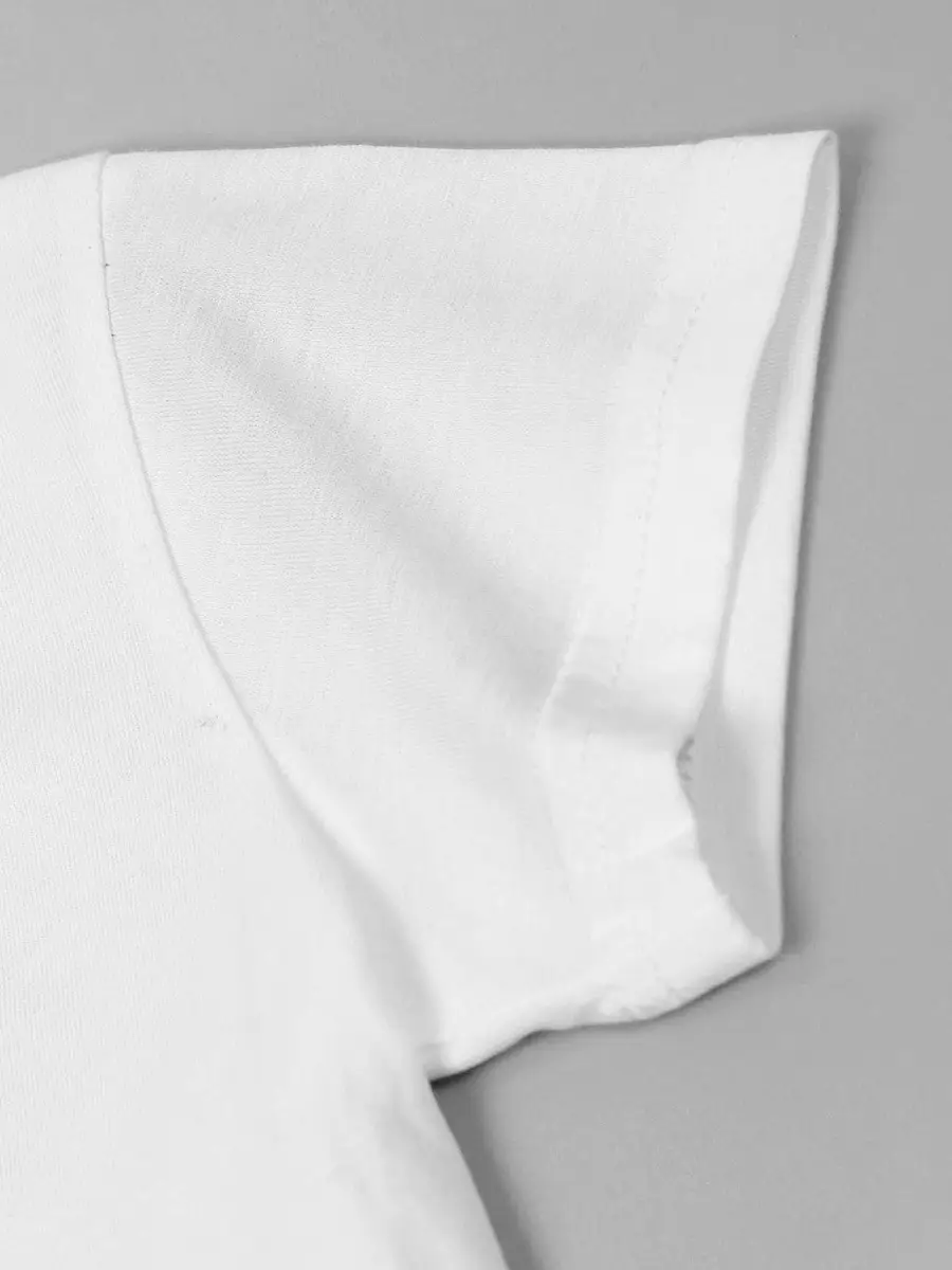 White Cotton T-Shirt for Boys Baby Summer Wear - Image 5