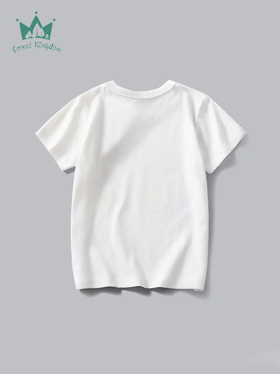 Children's Dinosaur T-Shirt White Round Neck 2025 Summer - Image 3