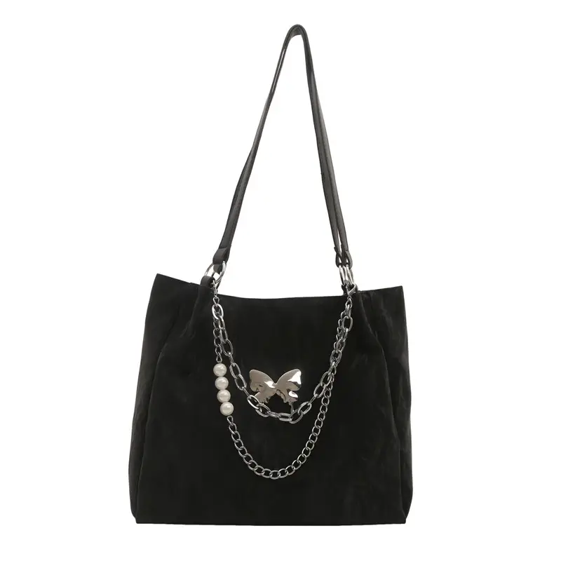 Blue Korean Style Women's Shoulder Bag with Chain - Image 10