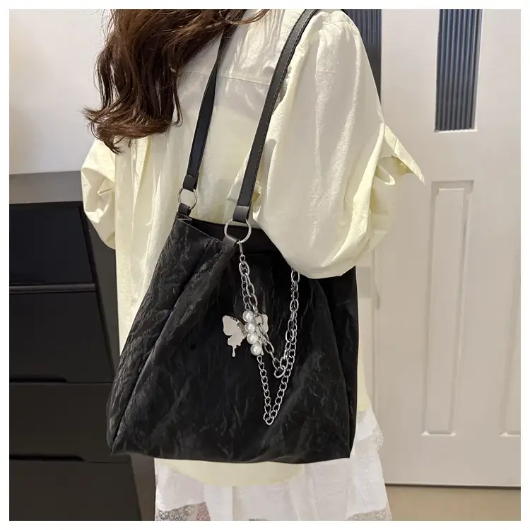 Blue Korean Style Women's Shoulder Bag with Chain — feature 17