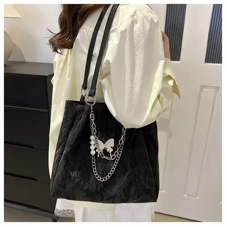 Blue Korean Style Women's Shoulder Bag with Chain — feature 18