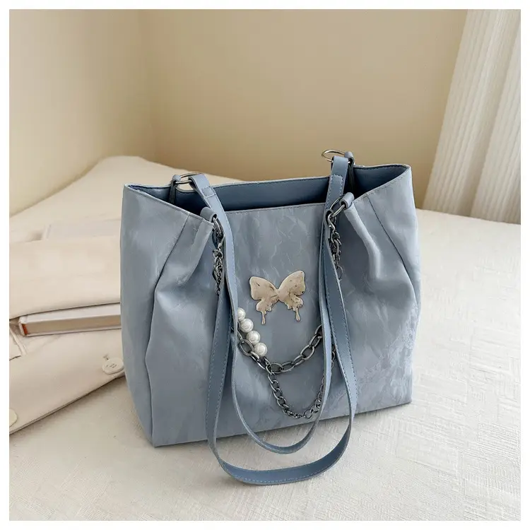 Blue Korean Style Women's Shoulder Bag with Chain — feature 22