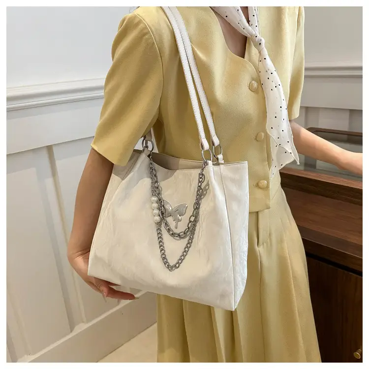 Blue Korean Style Women's Shoulder Bag with Chain — feature 9