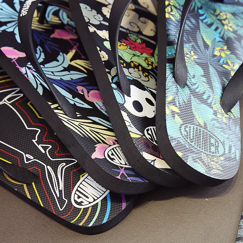 Summer Flip Flops Men's Trendy Panda Theme Beach Men's 2024 New Outdoor Wear Sandals Men's Slippers - Image 7