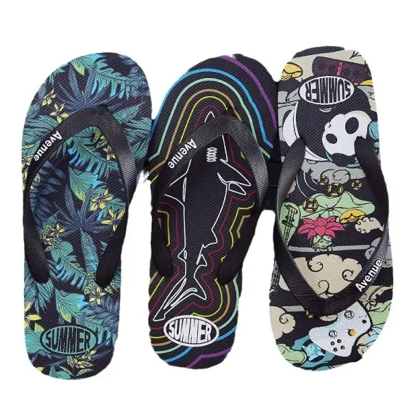 Summer Flip Flops Men's Trendy Panda Theme Beach Men's 2024 New Outdoor Wear Sandals Men's Slippers - Image 9
