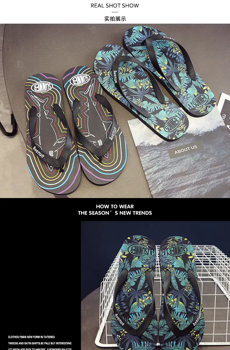 Summer Flip Flops Men's Trendy Panda Theme Beach Men's 2024 New Outdoor Wear Sandals Men's Slippers — feature 7
