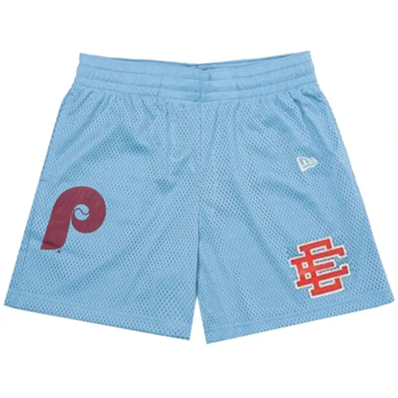 Men Muscle Shorts Light Blue EE Brand Summer Fitness