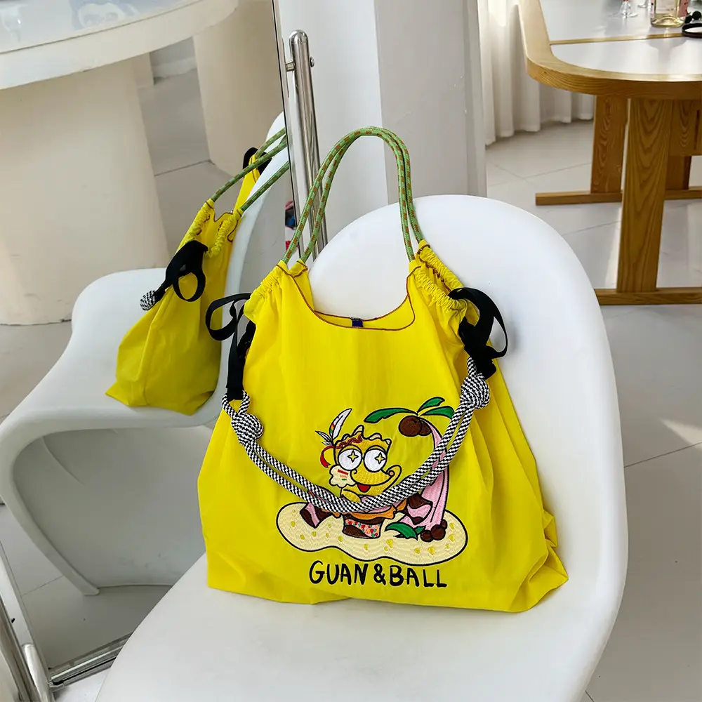 Pink Cartoon Embroidered Waterproof Shoulder Bag — feature 5