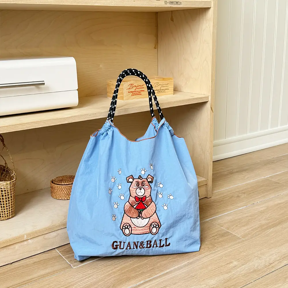 Pink Cartoon Embroidered Waterproof Shoulder Bag - Image 17
