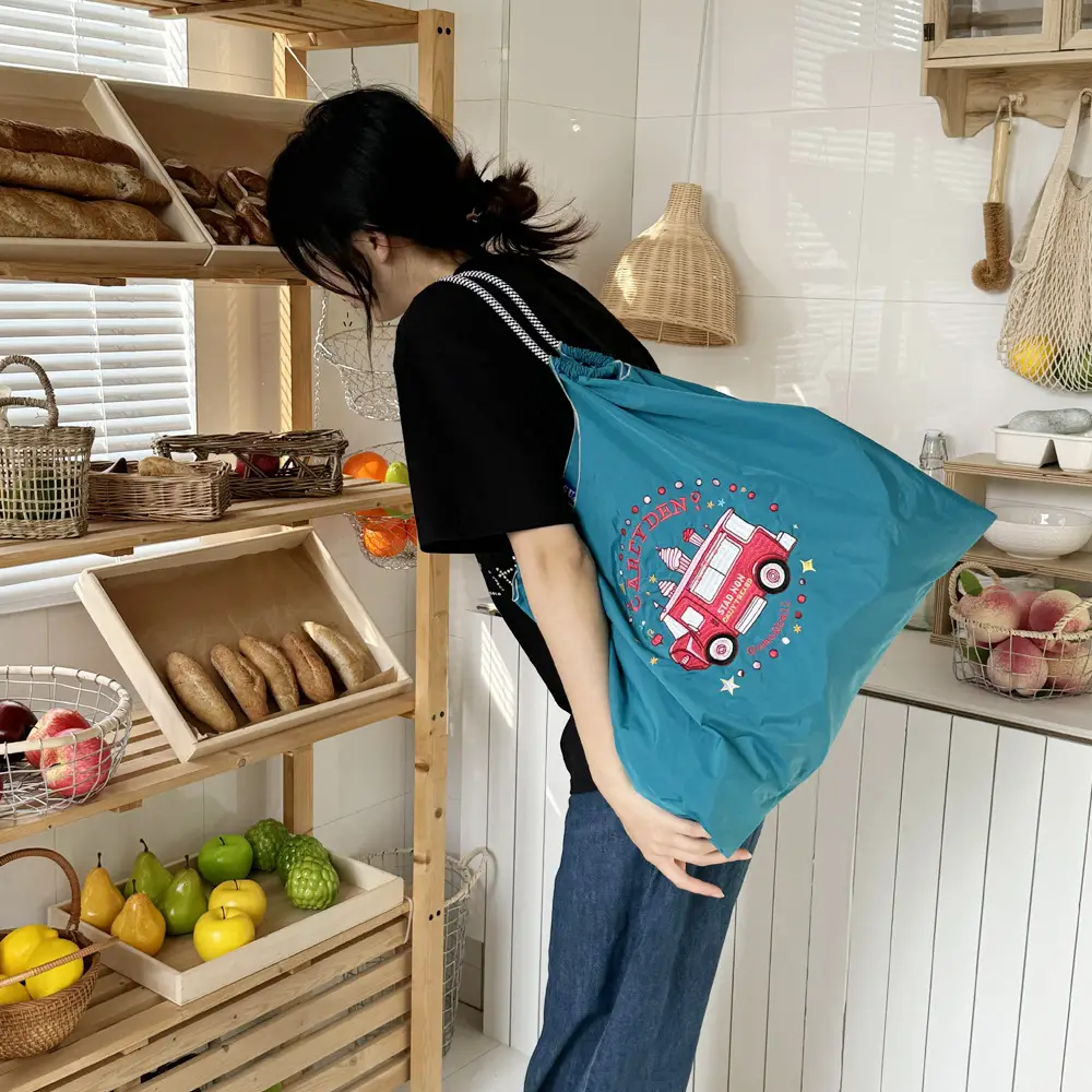 Pink Cartoon Embroidered Waterproof Shoulder Bag - Image 21
