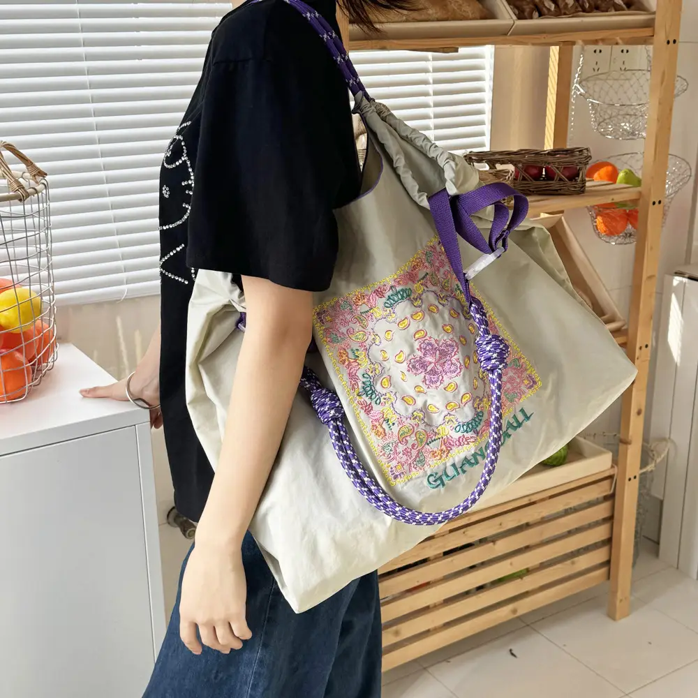 Pink Cartoon Embroidered Waterproof Shoulder Bag - Image 27