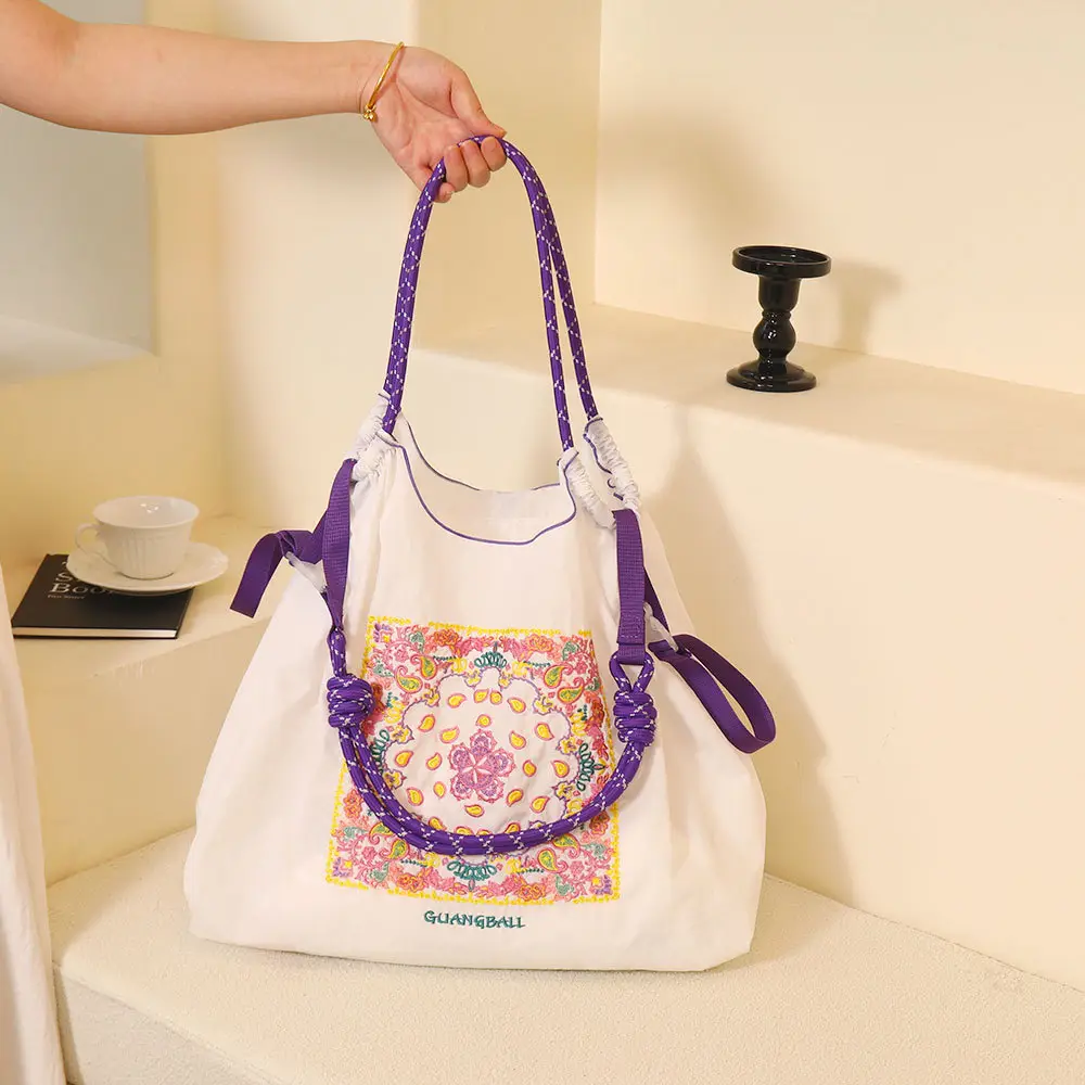 Pink Cartoon Embroidered Waterproof Shoulder Bag - Image 36