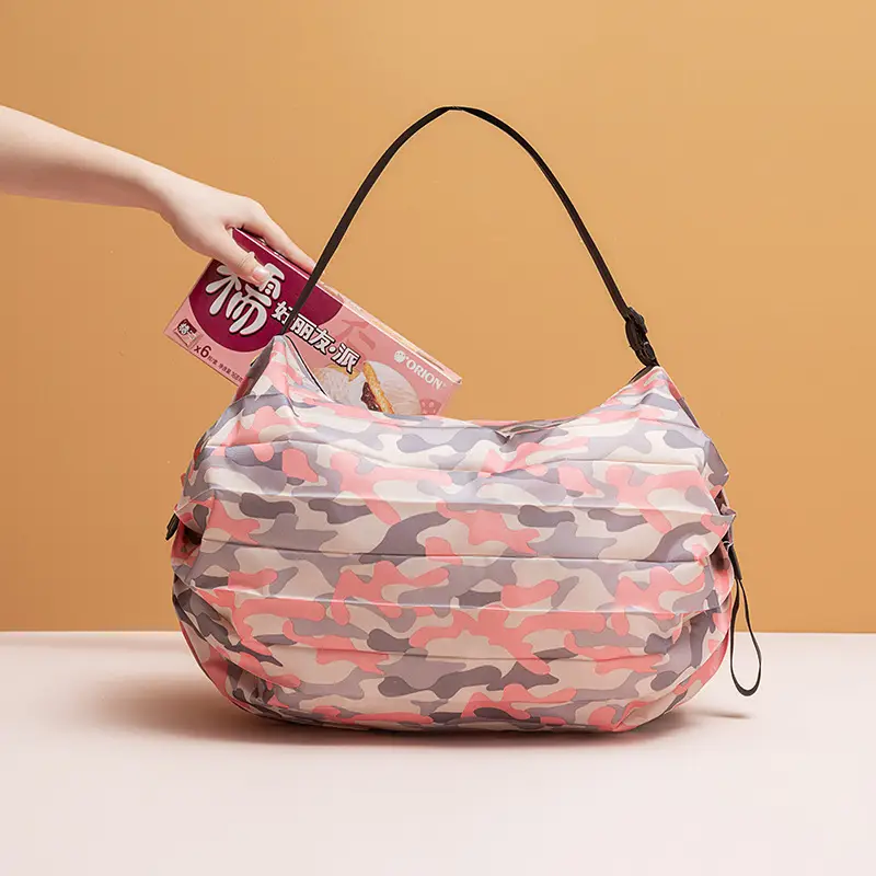 Green Foldable Tote Bag for Women, Large Capacity, Roll-Up Design - Image 85