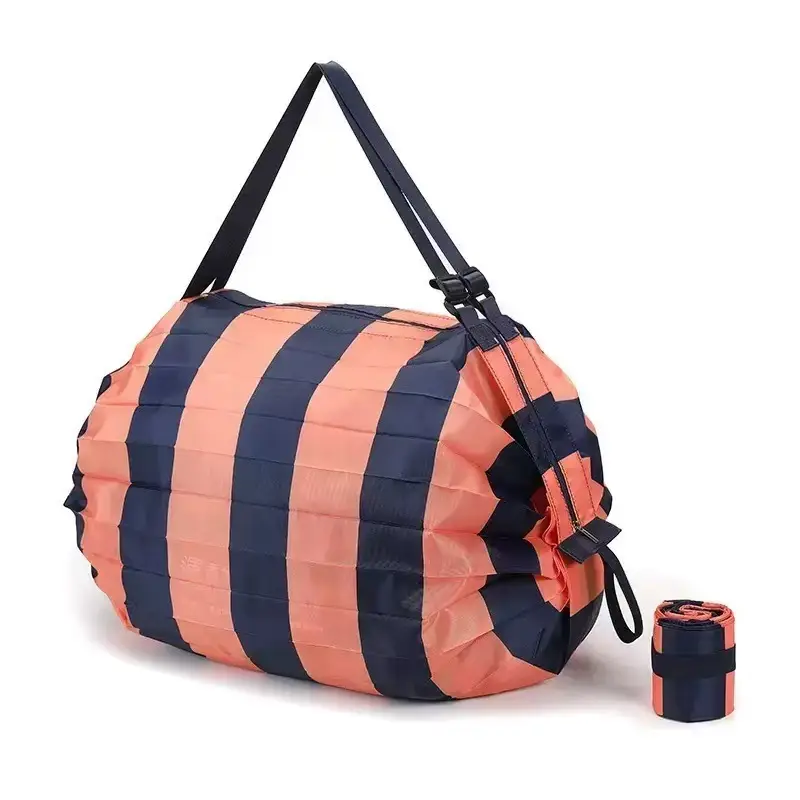 Green Foldable Tote Bag for Women, Large Capacity, Roll-Up Design — feature 39