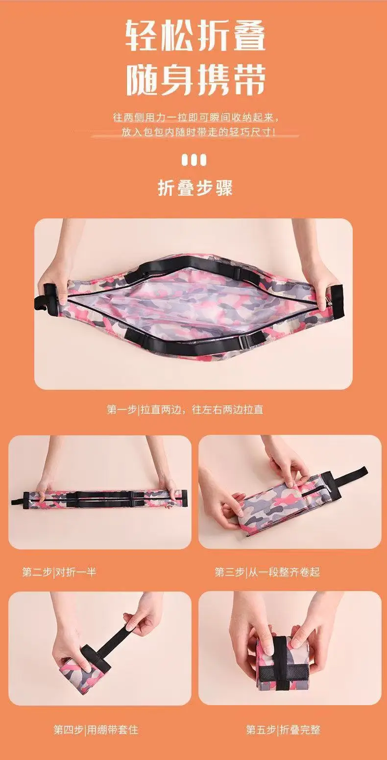 Green Foldable Tote Bag for Women, Large Capacity, Roll-Up Design — feature 9