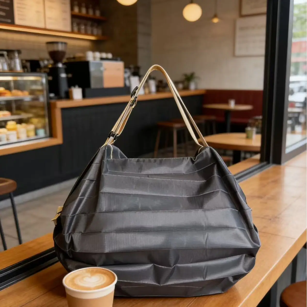 Green Foldable Tote Bag for Women, Large Capacity, Roll-Up Design - Image 22