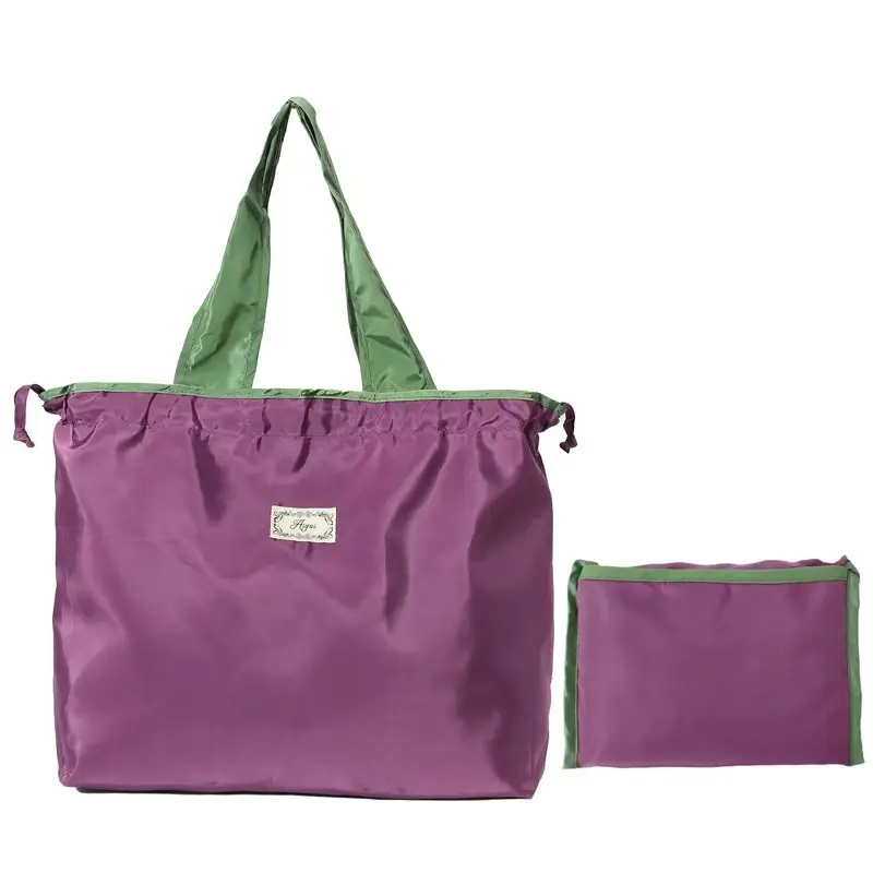 Green Foldable Tote Bag for Women, Large Capacity, Roll-Up Design - Image 28