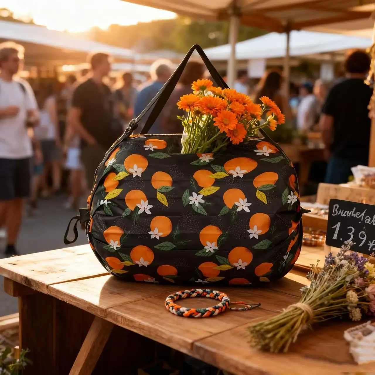 Green Foldable Tote Bag for Women, Large Capacity, Roll-Up Design - Image 39
