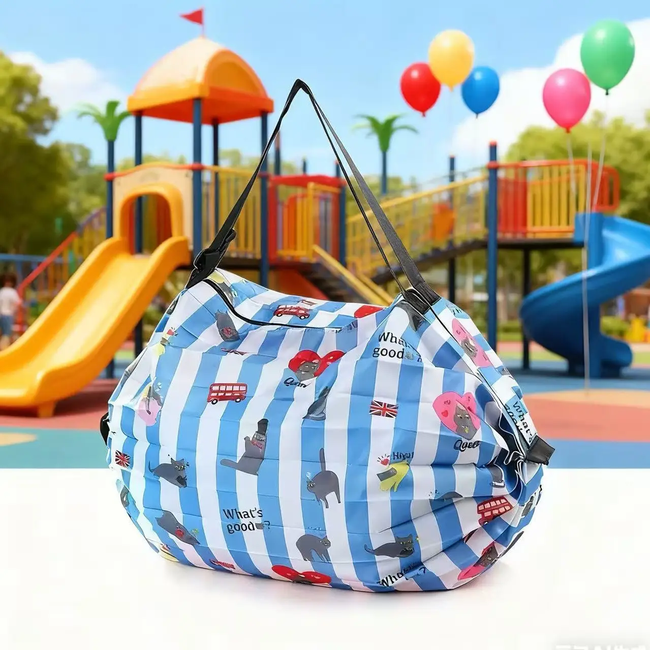 Green Foldable Tote Bag for Women, Large Capacity, Roll-Up Design - Image 46