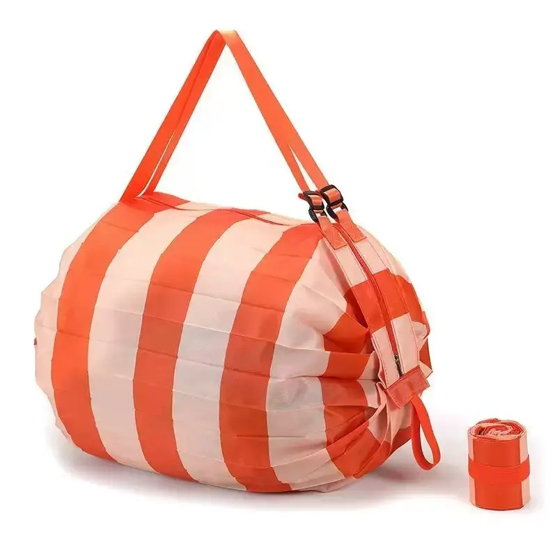 Green Foldable Tote Bag for Women, Large Capacity, Roll-Up Design - Image 71
