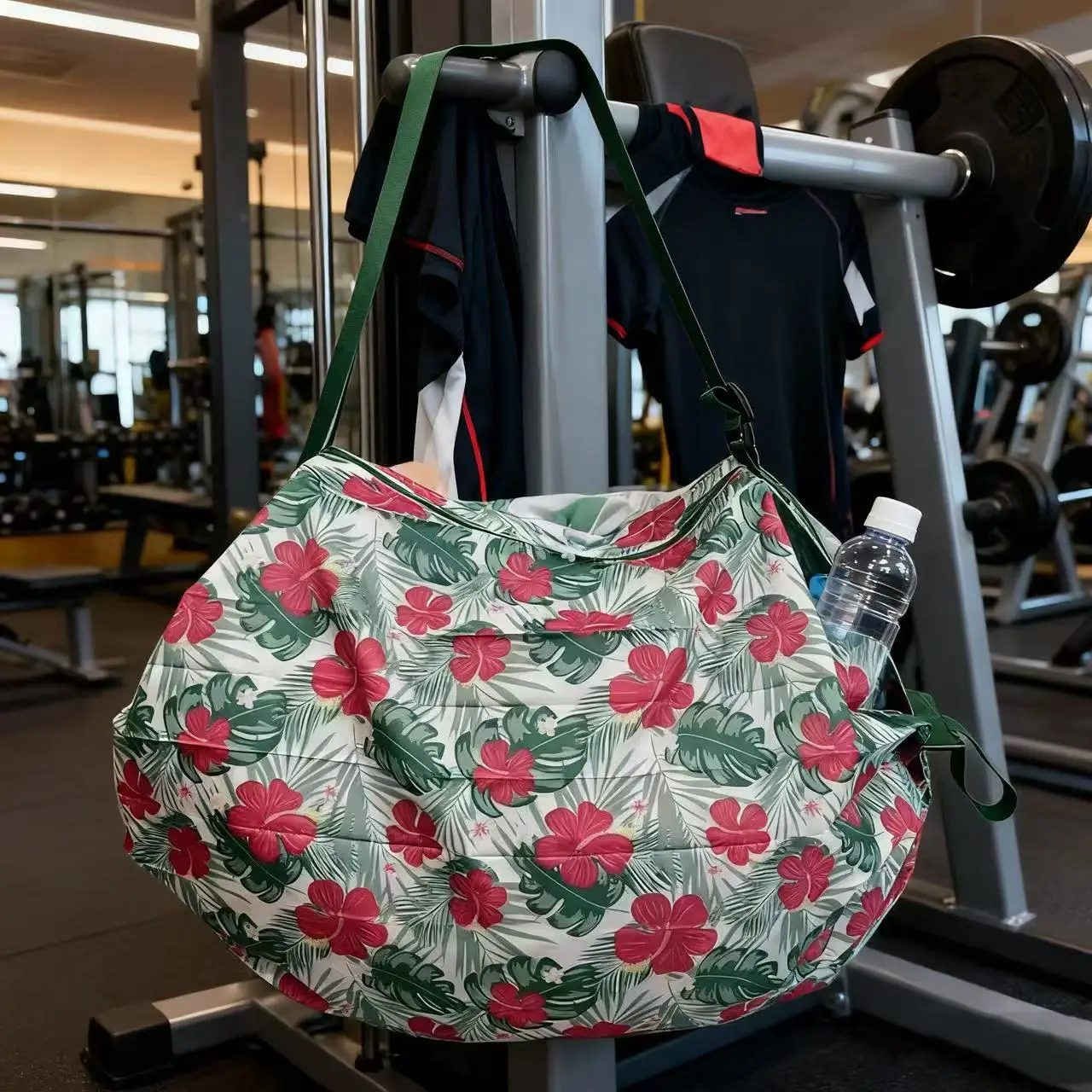 Green Foldable Tote Bag for Women, Large Capacity, Roll-Up Design - Image 83