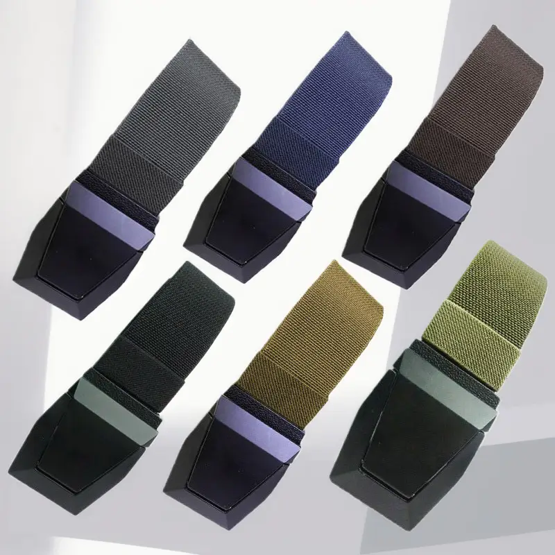 Men's Retractable Elastic Belt with Alloy Buckle, Tactical Belt, Holeless Design, Men's Woven Belt - Image 7