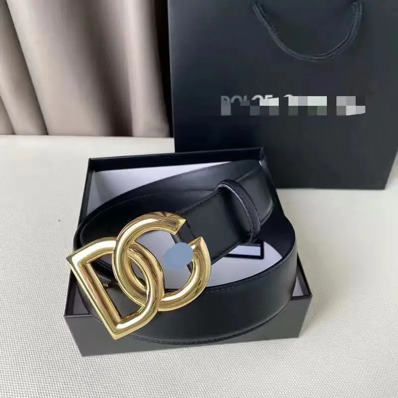 Men's Genuine Leather Belt with Gold Buckle - Image 10