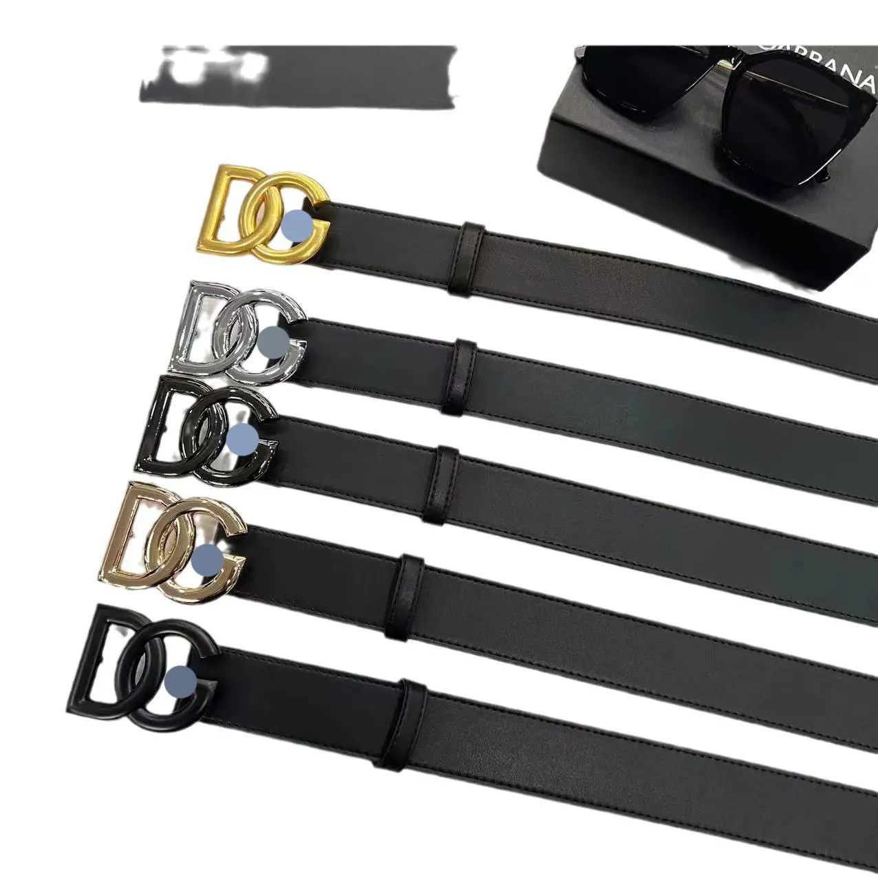 Men's Genuine Leather Belt with Gold Buckle - Image 13