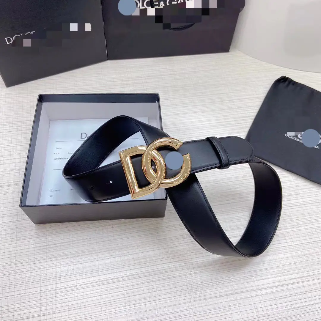 Men's Genuine Leather Belt with Gold Buckle — feature 7