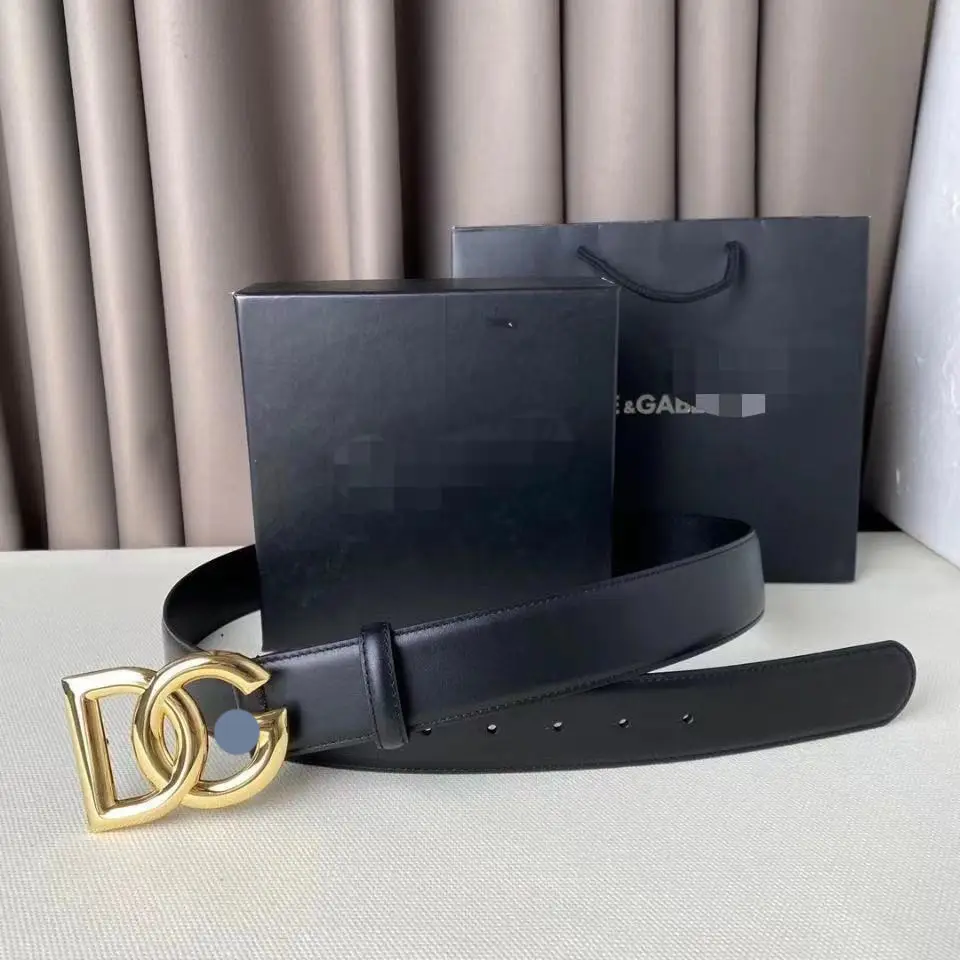 Men's Genuine Leather Belt with Gold Buckle — feature 8