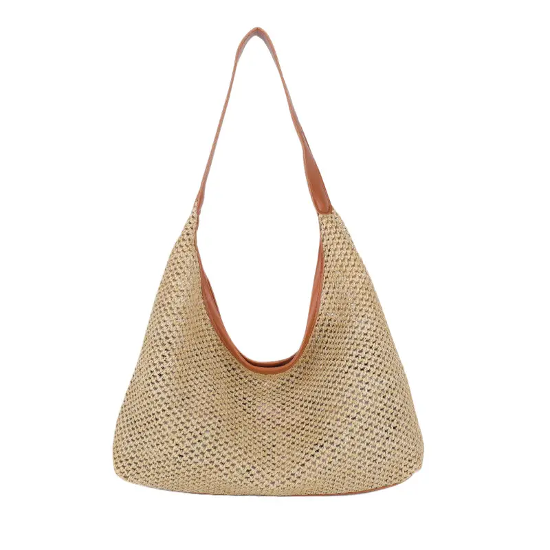 Women's Straw Shoulder Bag Mori Style Large 2024 - Image 9