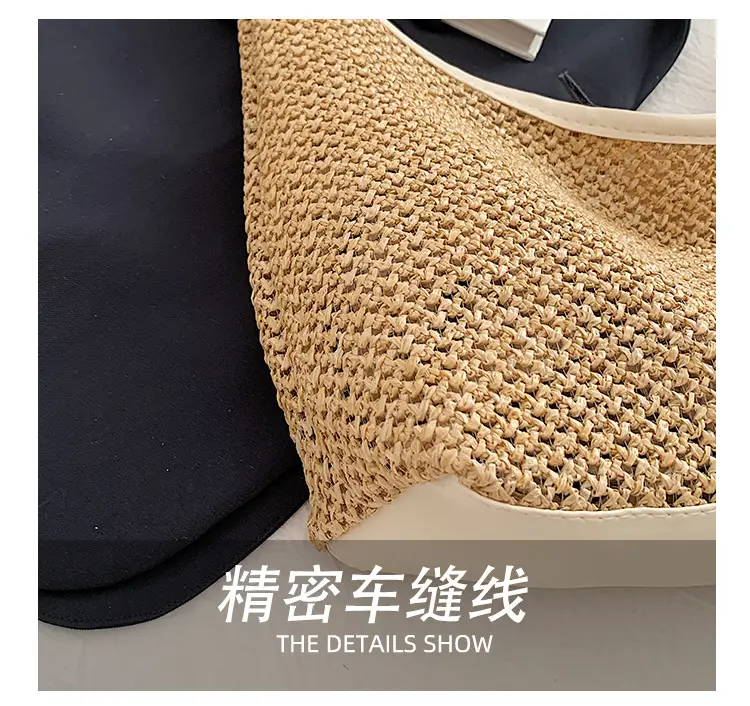Women's Straw Shoulder Bag Mori Style Large 2024 — feature 9