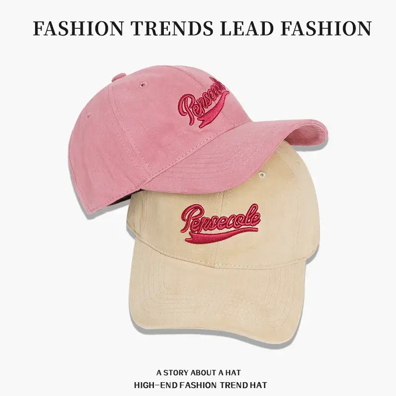 Pink Embroidered Baseball Cap for Men Women - Image 7