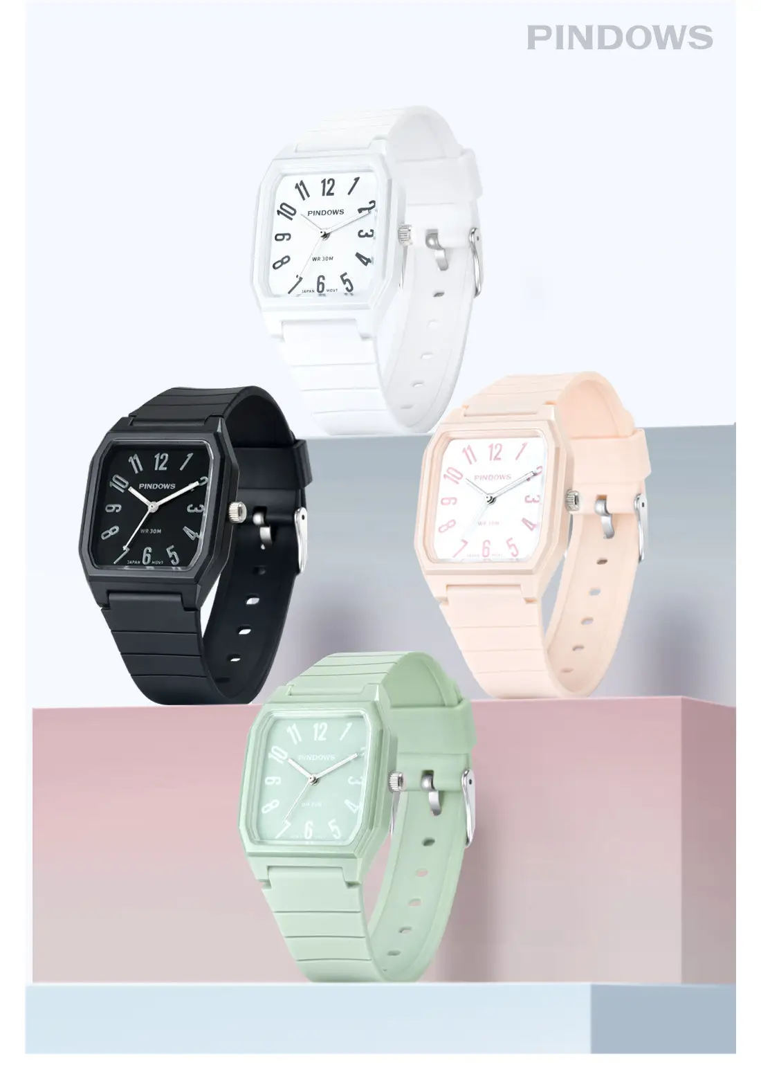 Pindao Pink Digital Dial Waterproof Watch for Kids — feature 6