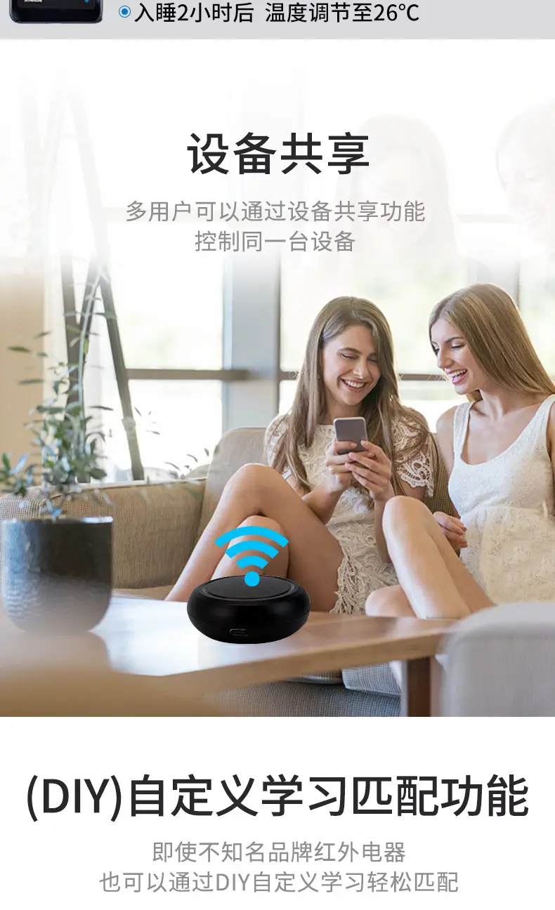 Graffiti smart home wifi infrared remote control infrared remote control mobile phone wireless remote voice control — feature 5