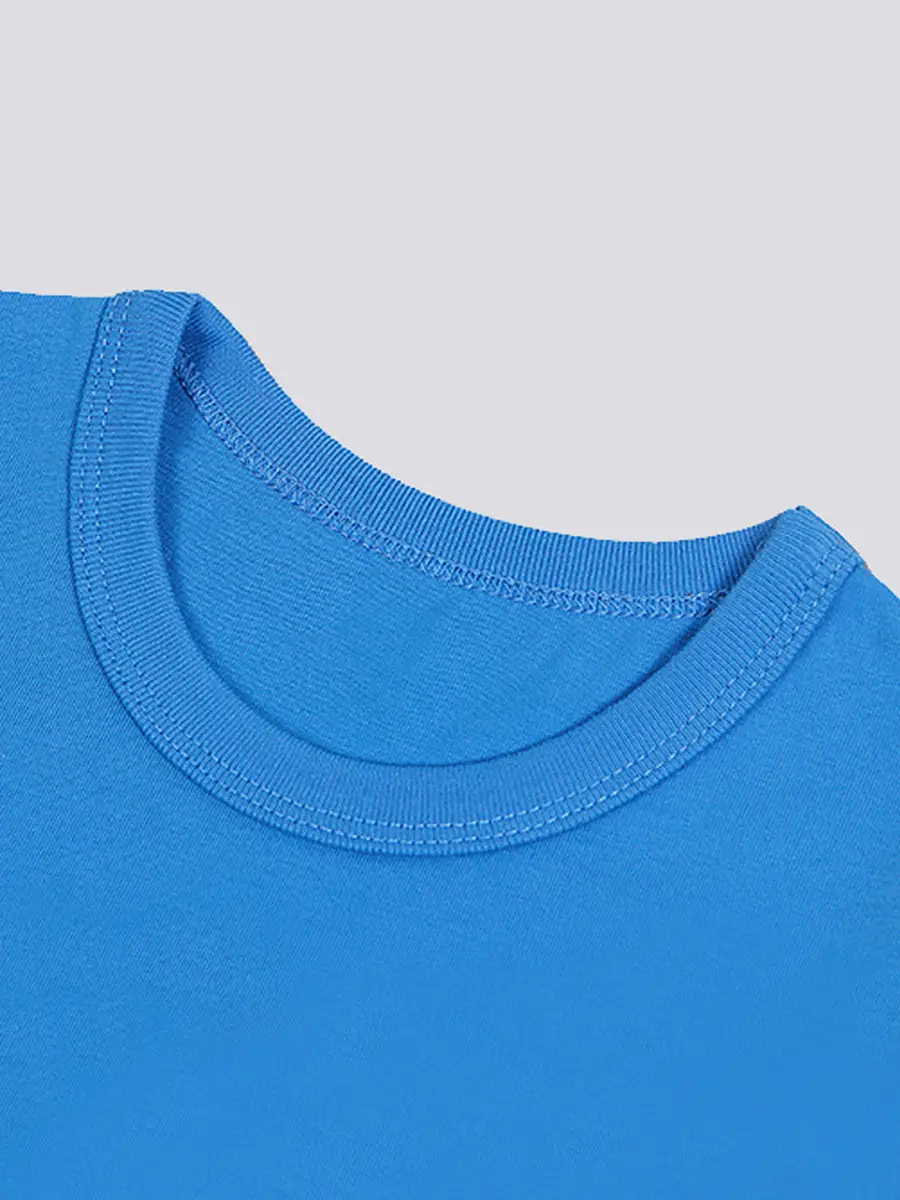 Blue Kids T-Shirt Spot Design 2025 Summer Boys Cotton - Image 4
